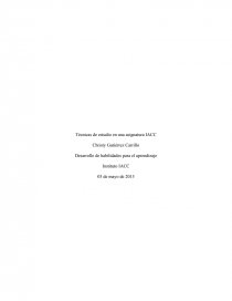 Técnicas de estudio en una asignatura IACC. Página 1