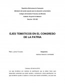 EJES TEMÁTICOS EN EL CONGRESO DE LA PATRIA
