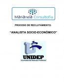 PROCESO DE RECLUTAMIENTO: “ANALISTA SOCIO-ECONÓMICO”