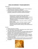 AREA DE INVERSION Y FINANCIAMICIENTO.