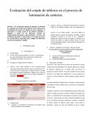 Evaluacion del estado de tablero en el proceso de laminacion de canteras