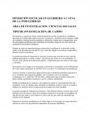 AREA DE INVESTIGACION: CIENCIAS SOCIALES TIPO DE INVESTIGACIÓN: DE CAMPO