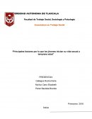 Principales factores por lo que los jóvenes inician su vida sexual a temprana edad