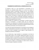 FUNDAMENTOS FILOSÓFICOS DE LA COMUNICACIÓN ACTUAL.