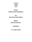 Ensayo “Deberes de las Autoridades”.