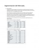 Segmentación del Mercado.