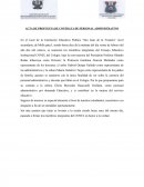 Acta de propuesta de contrata de personal administrativo