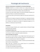 HITOS DE LA PSICOLOGÍA DEL TESTIMONIO EN LA ESCENA INTERNACIONAL.