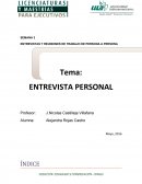 ENTREVISTAS Y REUNIONES DE TRABAJO DE PERSONA A PERSONA