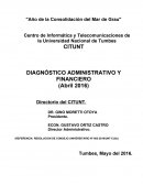 El Diagnóstico Administrativo Institucional del CITUNT