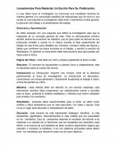 Lineamientos Para Redactar Un Escrito Para Su Publicación.