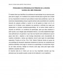 PROBLEMAS DE APRENDIZAJE EN PRIMARIA DE LA REGION.