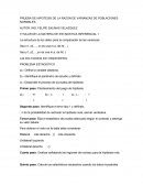 PRUEBA DE HIPOTESIS DE LA RAZON DE VARIANZAS DE POBLACIONES NORMALES.