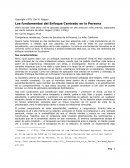 Fundamentos del enfoque centrado de la persona.