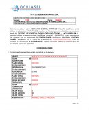 Acta de liquidación contractual: Contrato de prestación de servicios