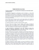 TEMA: PRIMER REPORTE DE LECTURA