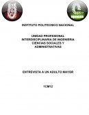 ENTREVISTA A UN ADULTO MAYOR.