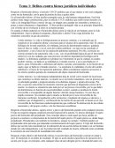 Tema 1: Delitos contra bienes jurídicos individuales