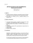 METODO DE ENSAYO PARA DETERMINAR EL EQUIVALENTE DE ARENA.