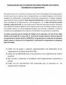 Pautas generales para la realización del trabajo integrador de la materia Sociología de las Organizaciones