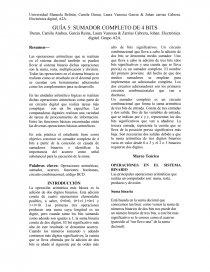GUÍA 5: SUMADOR COMPLETO DE 4 BITS. Página 1