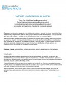 Nutrición y sedentarismo en jóvenes.