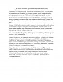 Que dice el dolor y sufrimiento en la filosofía