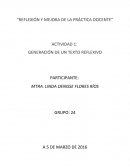 Reflexión y mejora de la práctica docente