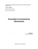Anomalías Cromosómicas (Síndromes)