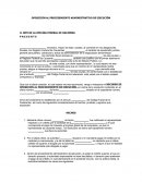 OPOSICIÓN AL PROCEDIMIENTO ADMINISTRATIVO DE EJECUCIÓN