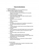 Tema: Toma de decisiones