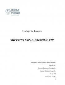 Dictatus Papae: Documento clave en la historia de la iglesia y el poder medieval. Página 1