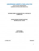 DESAFIOS DE LA REPUBLICA DOMINICANA.
