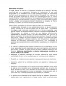 Planteamiento del Problema Presupuestal.