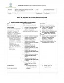 Plan de gestion de los recursos humanos.