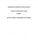 MATERIA: PRUEBAS Y MANTENIMIENTO DE SOFTWARE