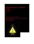 Ficha de inscripcion para un concurso de cosplay.