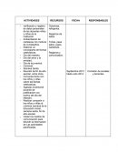 Actividades. Plan didactico