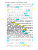 Evaluación de estudiante, de acuerdo a la rúbrica de evaluación