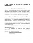 C. JUEZ PRIMERO DE DISTRITO EN EL ESTADO DE QUINTANA ROO.