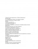 ¿Análisis de Gestión administrativa o Auditoria Administrativa?.