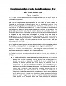 Cuestionario sobre el texto María Elena Arenas Cruz