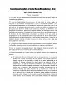 Cuestionario sobre el texto María Elena Arenas Cruz