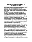 ¿quien mato al profesor de matemáticas?