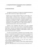 Inseguridad alimentaria en Centroamérica, frente a la globalización económica..