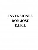 INVERSIONES DON JOSÉ E.I.R.L