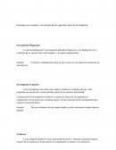 Investigue un concepto y un ejemplo de los siguientes tipos de investigación.