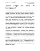 Ensayo- ¿Cómo surgen las ideas de investigación?