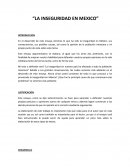 TEMA: Inseguridad en Mexico