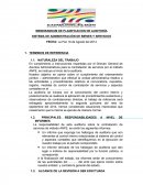 Memorandum de planificacion de auditoria.